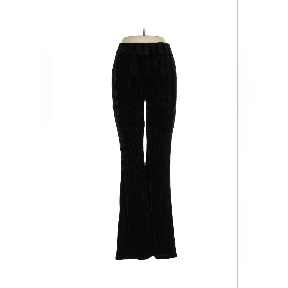 Forever 21 vellvet Flare Pants - Black Striped